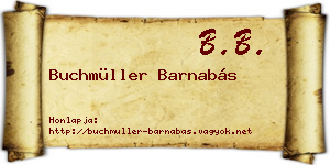 Buchmüller Barnabás névjegykártya