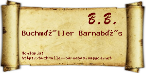 Buchmüller Barnabás névjegykártya
