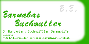 barnabas buchmuller business card