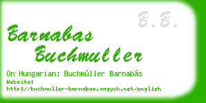 barnabas buchmuller business card